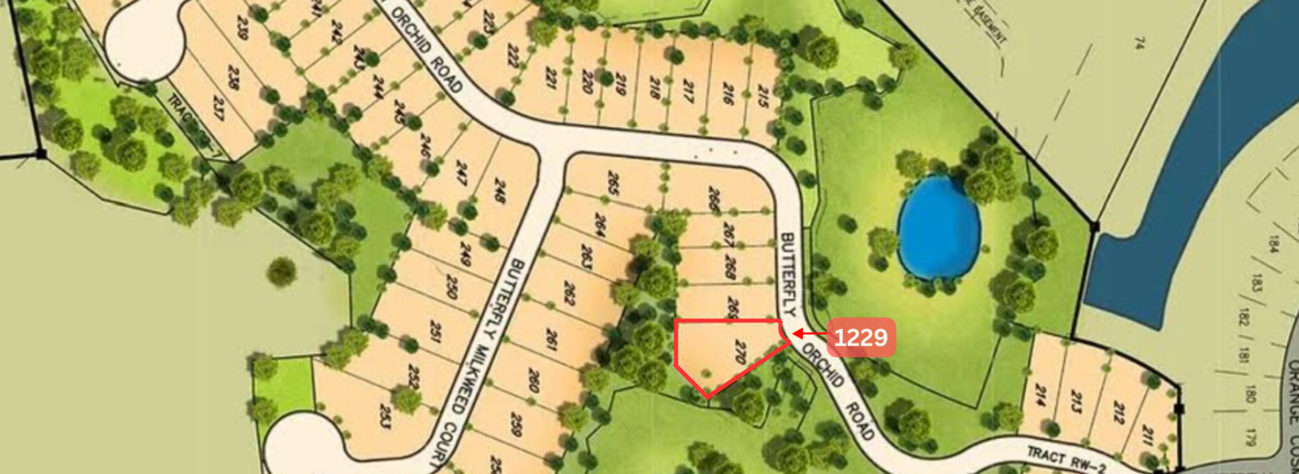 1229 Butterfly - Lot 270 - Site Map